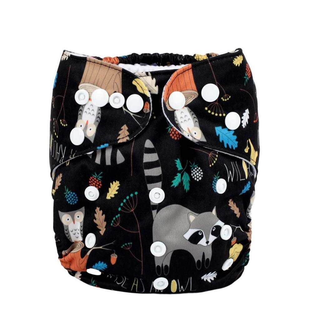 Baby Pocket Cloth Diaper Nappy Reusable Adjustable Washable No Inserts Nappie For Baby In Modern Printed Style