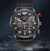 Mens Waterproof Sport Watch With Chronometers Day View And Cross-Matte Background Modern Man Watch