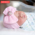 Modern Luxury Baby Girl Cotton Knit Striped Baby Caps With Big Bow For Baby Girls In Elegant Style