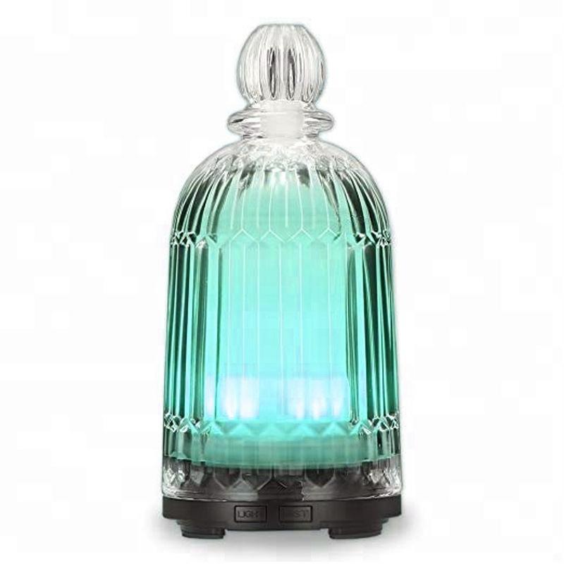 Aromatherapy Diffuser - Professional Grade - Wood and Glass Premium Essential Oil Diffuser Oils Humidifier, Nebulizer, Nebulizing Professional Machine, Waterless