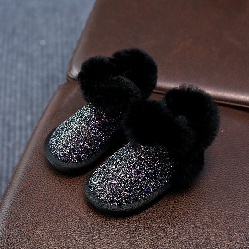 Toddler Durable Winter Snow Boots Girls Cold Weather Baby Comfortable Soft Fur Shoes