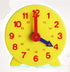 Montessori Student Learning Clock Time Teacher Gear Clock 4 Inch 12/24 Hour Plastic Mini Geared Clock, Learning Clock Classroom Kit, Clock for Kids Learning to Tell Time, Yellow Practice Clock for Kids, Teaching Clock, School Supplies