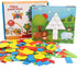 250pcs Wooden Geometric Clever Board Puzzle 3D Board Toy Baby Early Educational Learning Toys for Children Game (Multicolor)