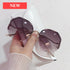 Fashion Gradient Women and Girls Modern Hexagon Metal Sunglasses For Summer In Elegant Retro Post Modern Style With UV400 Protection