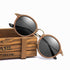 Modern Ultralight Women Men Polarized Sunglasses Wooden Round Frame