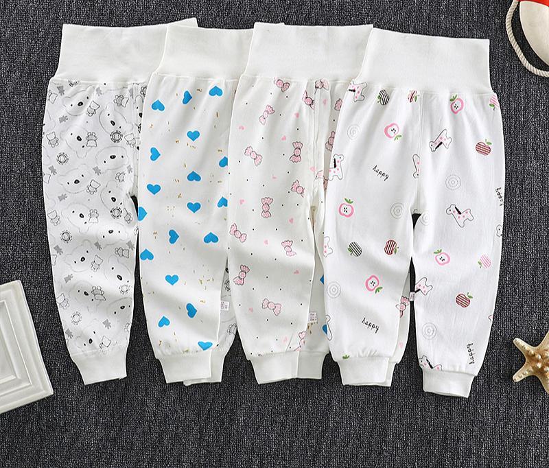 Newborn Baby Pants Girl Boy High waist Leggings Cotton Clothes Toddler Trousers Clothing Infant Kids