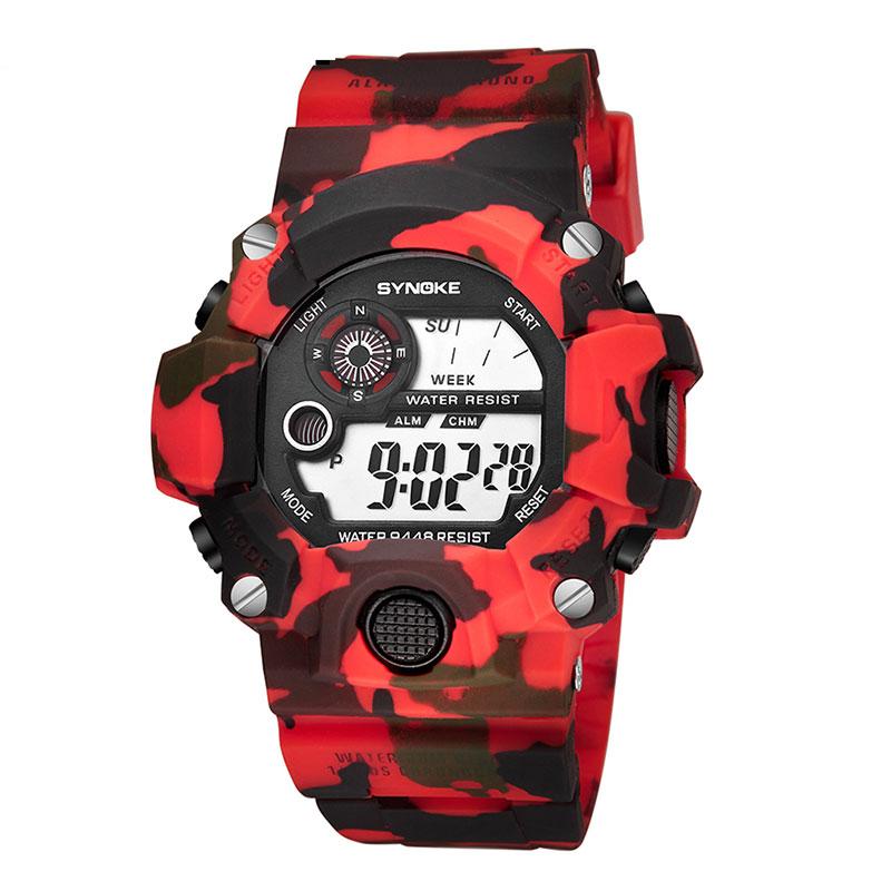 Shock Military Army Mens Watch In Camouflage  Style With LED Digital Back Light With Luminous  Effect