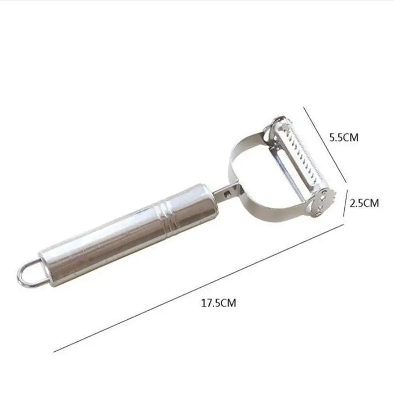 2PCS Amazing Stainless Steel Multi-function Vegetable Peeler And Cutter Top Quality Peeler Potato Carrot Kitchen Tool - ALLURELATION - 501, Best Selling peeler, Easy to use peeler, Fruit and Vegetable Peeler, High Quality Kitchen Gadget, Hot Selling Peeler, Kitchen Accessories, Kitchen Gadget, Kitchen Tool, Multi-function cutter, Peeler, Potato Carrot cutter, Sharp Fruit peeler, Stainless Steel peeler, User friendly, Vegetable Peeler - Stevvex.com