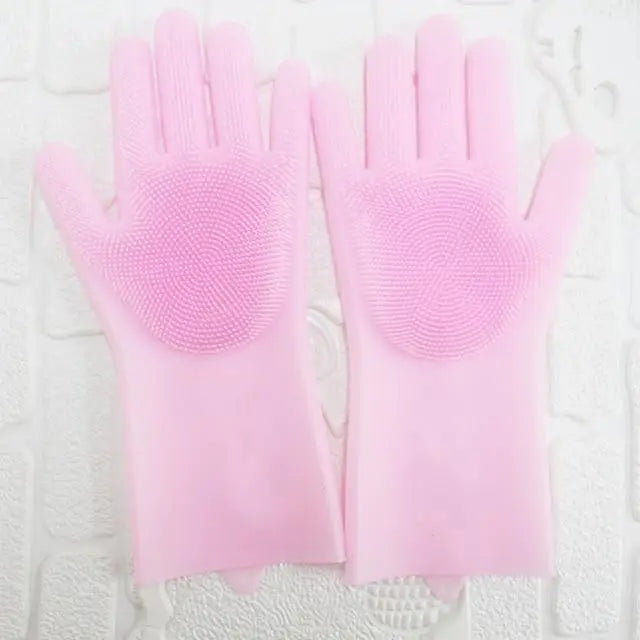 2PCS Cleaning Sponge Gloves Multifunction Silicone Cleaning Magic Gloves Dish Washing Gloves For Kitchen Household Plate Washing Reusable Cleaning Gloves For Housework - STEVVEX Kitchen - 2 pcs gloves, 740, cleaning gloves, Cleaning Gloves For Housework, dish washing gloves, Garden glove, gloves for kitchen, Housework Gloves, Kitchen, magic gloves, multifunction silicone gloves, plate washing gloves, Reusable Cleaning Gloves, reusable gloves, silicone cleaning gloves, sponge gloves - Stevvex.com