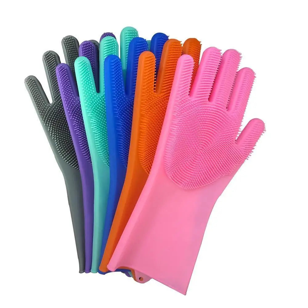 2PCS Cleaning Sponge Gloves Multifunction Silicone Cleaning Magic Gloves Dish Washing Gloves For Kitchen Household Plate Washing Reusable Cleaning Gloves For Housework - STEVVEX Kitchen - 2 pcs gloves, 740, cleaning gloves, Cleaning Gloves For Housework, dish washing gloves, Garden glove, gloves for kitchen, Housework Gloves, Kitchen, magic gloves, multifunction silicone gloves, plate washing gloves, Reusable Cleaning Gloves, reusable gloves, silicone cleaning gloves, sponge gloves - Stevvex.com