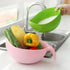 2PCS Nordic Food Grade Plastic Rice Beans Peas Washing Filter Strainer Basket Sieve Drainer Cleaning Gadget Food Grade