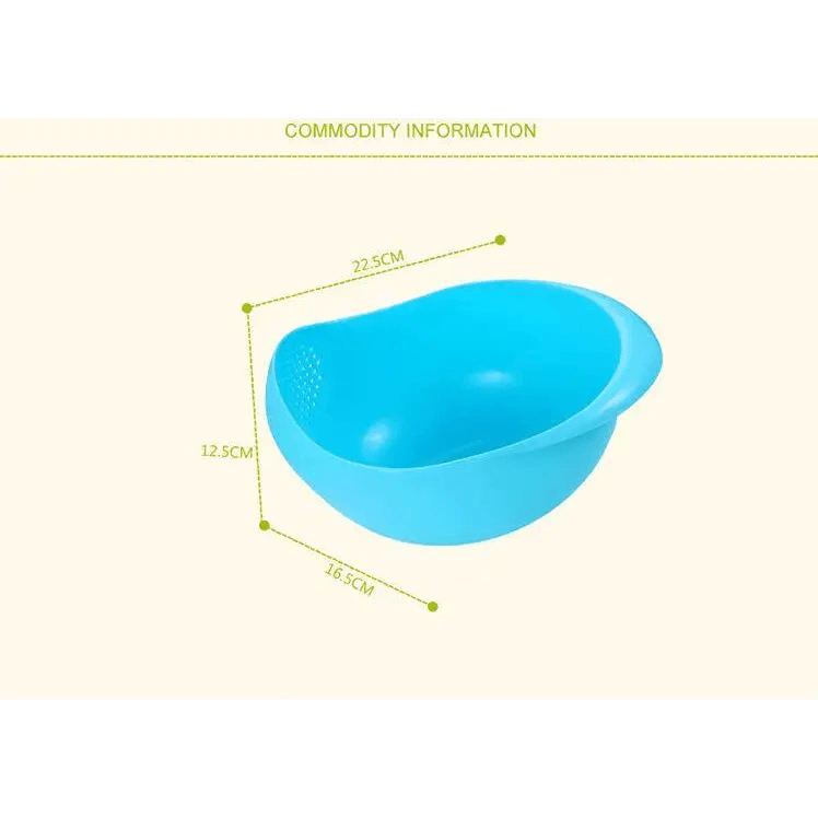 2PCS Nordic Food Grade Plastic Rice Beans Peas Washing Filter Strainer Basket Sieve Drainer Cleaning Gadget Food Grade