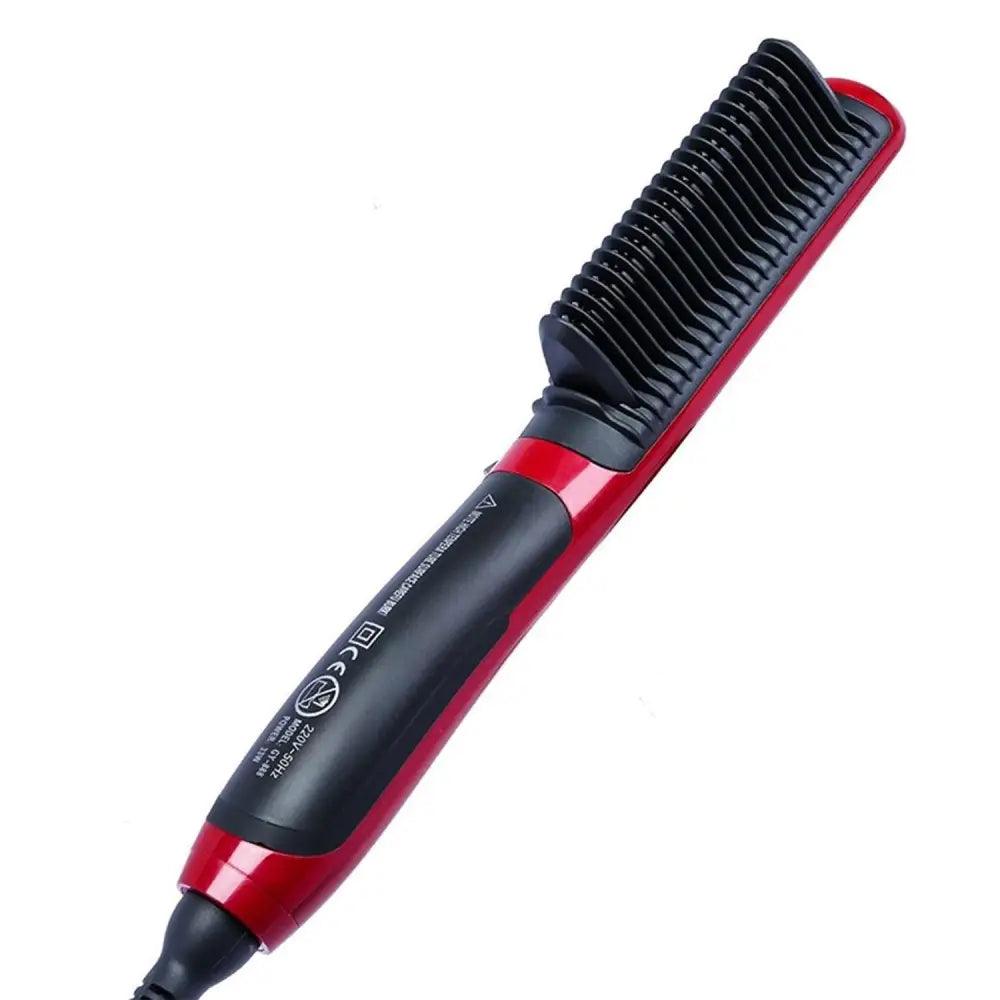 3 IN 1 Multifunctional Hair Straightener Comb Hair Black Red Straightening Brush Portable Comb Fast Heating Men Beard Straightener For Traveling Perfect Gift For Adults - STEVVEX Beauty - 3 in 1 hair Straightener, 756, Beard Straightener, Hair Straightener, Men Beard Straightener, Multifunctional Men Beard Straightener, Multifunctional Straightener, Straightener, Straightener for hair, Straightening Brush, Straightening Comb, Women Hair Straightener - Stevvex.com