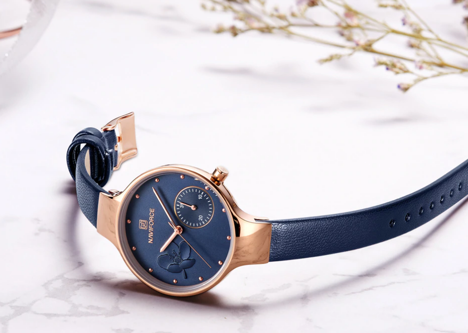 Elegant Women's Analog Quartz Watch With Leather Belt Waterproof Wristwatch Excellent Design Perfect Gift