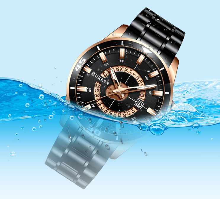 Men's  Modern Sports Waterproof Watch Luxury Unique Design  Fluorescent Hands Perfect Gift