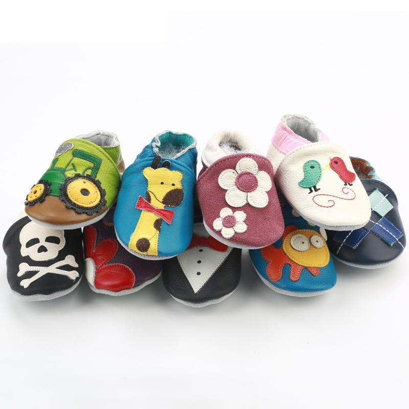 Newborn Soft Genuine Leather Anti Slip High Quality Baby Shoes First Walkers Baby Skid-Proof Shoes