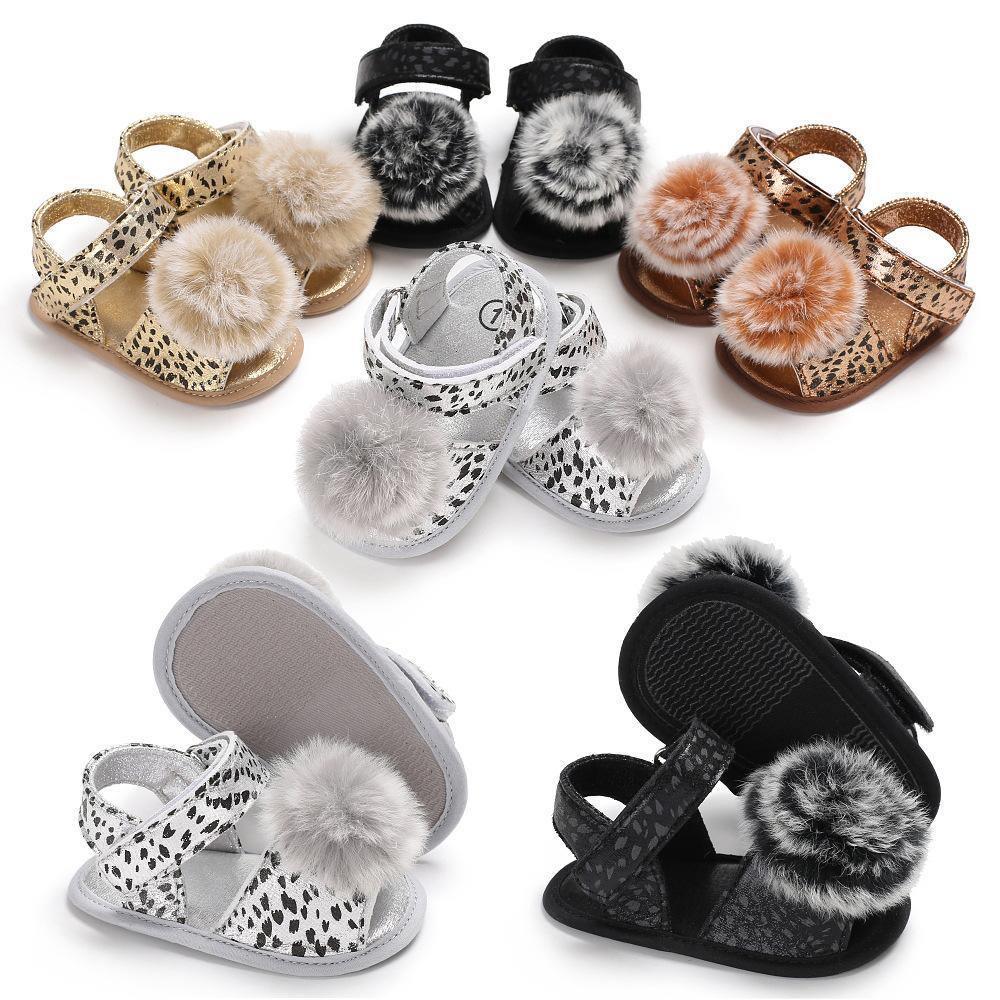 Baby 0-18M Newborn Children Shoes Leopard Cute Ball Wear Non-slip Shoes High Quality Soft And Comfortable Shoe