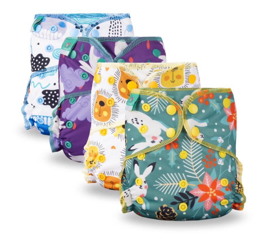 Baby Cloth Diaper Reusable Heavy Wetter Hybrid Waterproof  Bamboo Washable Baby Nappy Diapers For Girls and Boys Baby