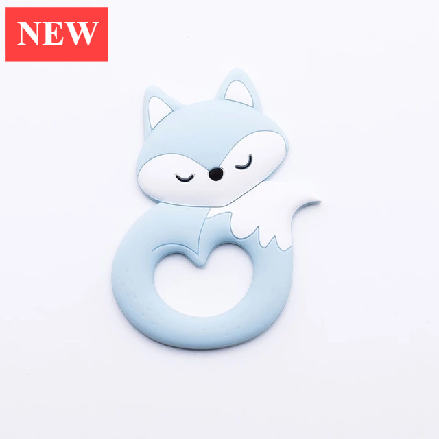 New Sets Baby Silicone Teether Rodent Silicone Animal Fox Teeth Chew Children Goods