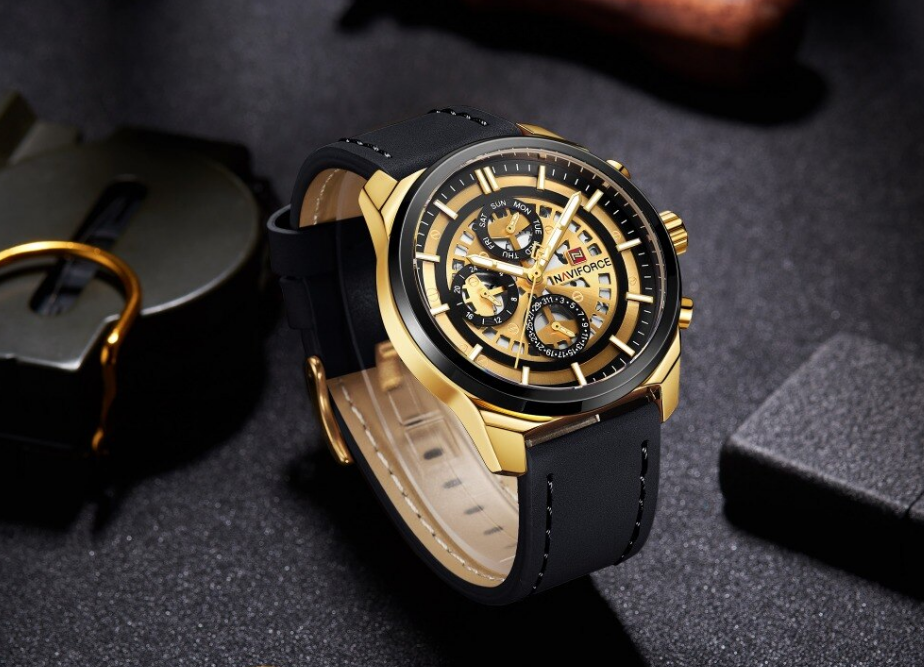 Sports Men's Leather Waterproof Date Display Casual Analog Luxury Watches Unique Design Perfect Gift