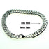 Luxury Miami Stainless Steel Chain Bracelets For  Men Flat Curb Bracelet Hip Hop Rock Sports Jewelry Style