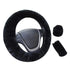 Car Steering Wheel Cover 16 colors Winter Universal Hand Brake Gear Position Gear Three-piece Fur Cover Car Interior Accessories