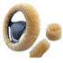 3Pcs Set Winter Fashion Wool Fur Soft Furry Car Steering Wheel Covers 16 Colors Winter Universal Hand Brake Gear Cover