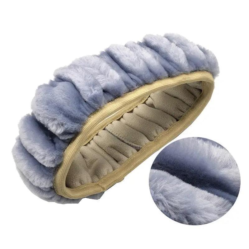 Car Steering Wheel Cover 16 colors Winter Universal Hand Brake Gear Position Gear Three-piece Fur Cover Car Interior Accessories