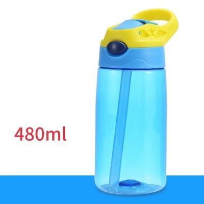 480ML Kids Water Cup Creative Safe Baby Feeding Cups With Straws Leakproof Water Bottles Outdoor Portable Children's Cups