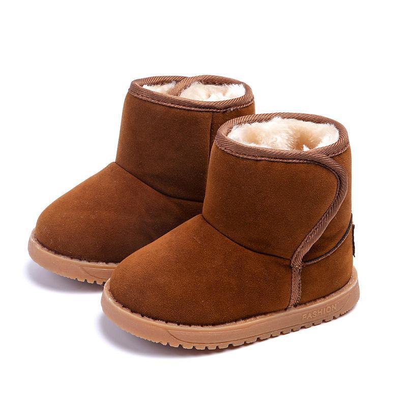 Children's Snow Boots Brown Baby Shoes Flexible And Soft Unisex Stylish Warm Winter Shoe