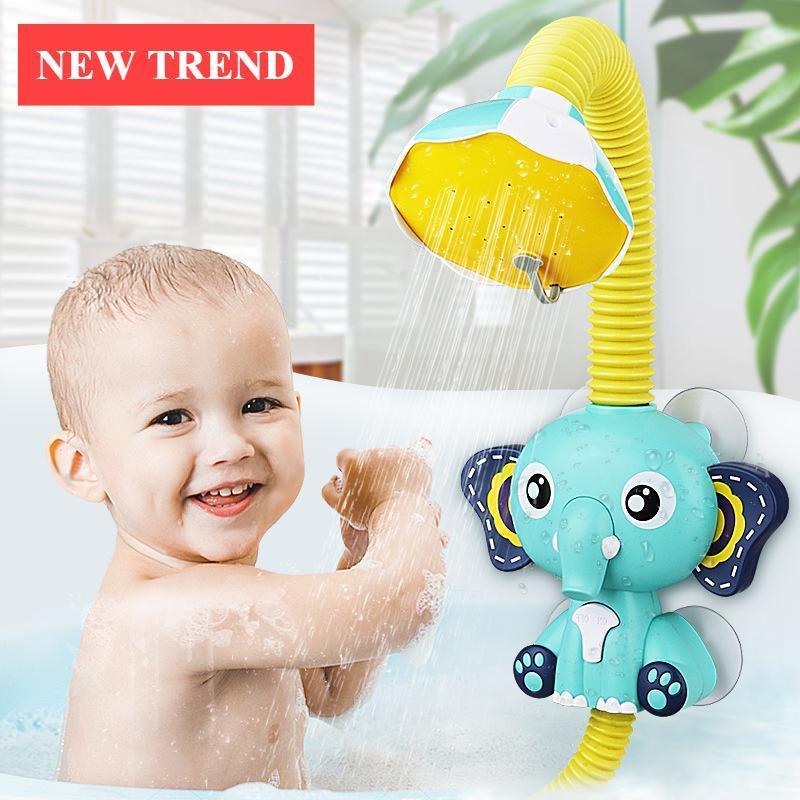 Baby Learning Colorful Bath Toys Game Elephant Shower Electric Water Spray Toy For Kids Swimming Fun Bathroom Toys