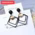 New Elegant Luxury Vintage Geometric Gold Dangle Drop Earrings For Women And Female Wedding