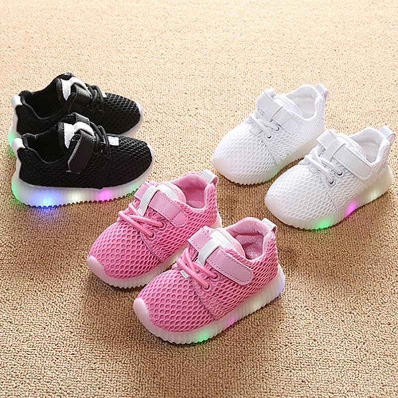 Children 1-3-6 Years Old Baby Toddler LED Shoes Light Soft Bottom Breathable High Quality Shoes