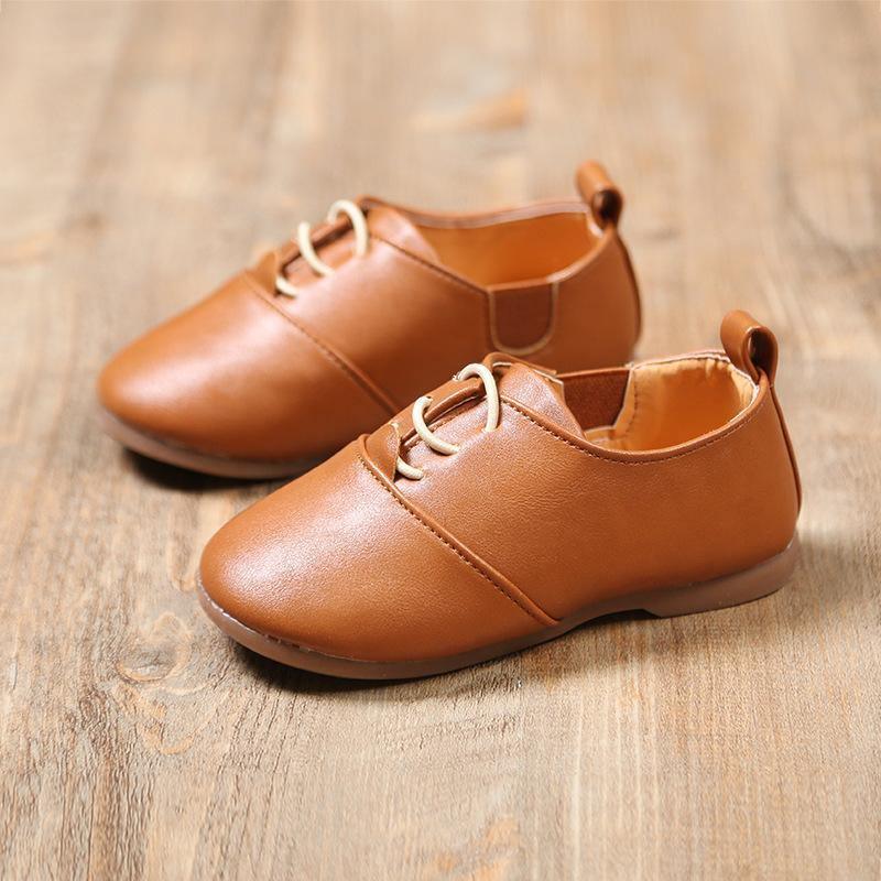 Luxury Leather Spring And Autumn Children Durable Shoe Boys And Girls Shoes Baby Walkers Casual Shoes