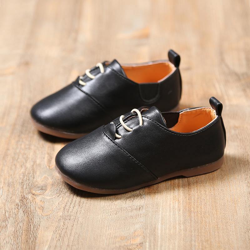 Luxury Leather Spring And Autumn Children Durable Shoe Boys And Girls Shoes Baby Walkers Casual Shoes