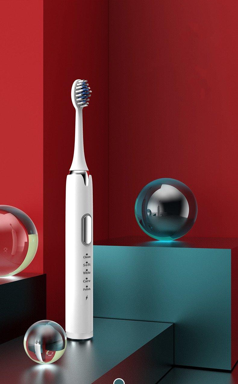 Ultrasonic Sonic Powered Electric Vibration Toothbrush Rechargeable For Adults Whitening USB Rechargeable Teethbrush For Men and Woman