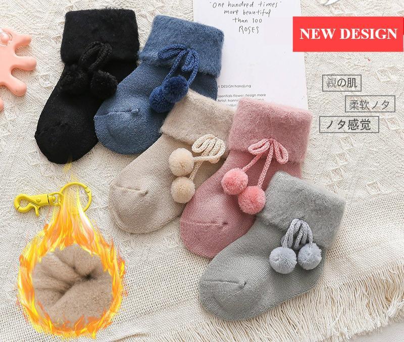 Autumn and Winter Baby Socks For Boys and Girls Baby Cotton Warm Socks In Elegant Christmas Design for Baby Kids