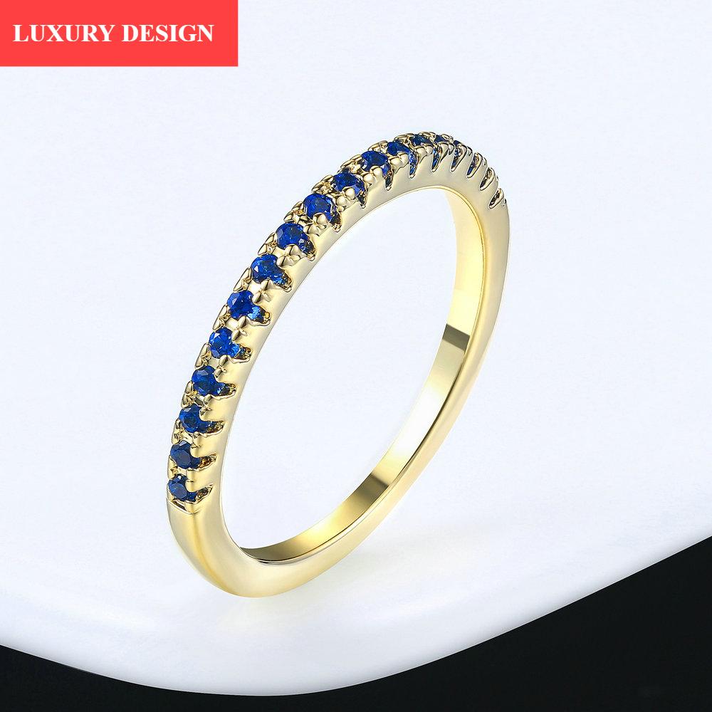 Luxury Diamond Wedding Ring For Women In Shiny Modern Classical Multicolor Mini Cubic Zirconia Rose Gold Style Color Cubic Zirconia Jewelry