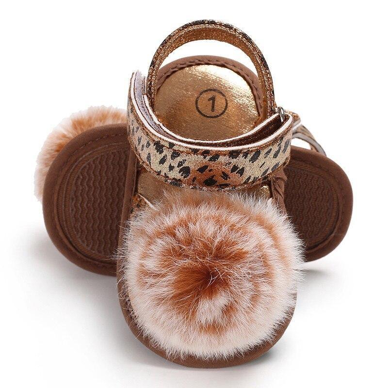 Baby 0-18M Newborn Children Shoes Leopard Cute Ball Wear Non-slip Shoes High Quality Soft And Comfortable Shoe