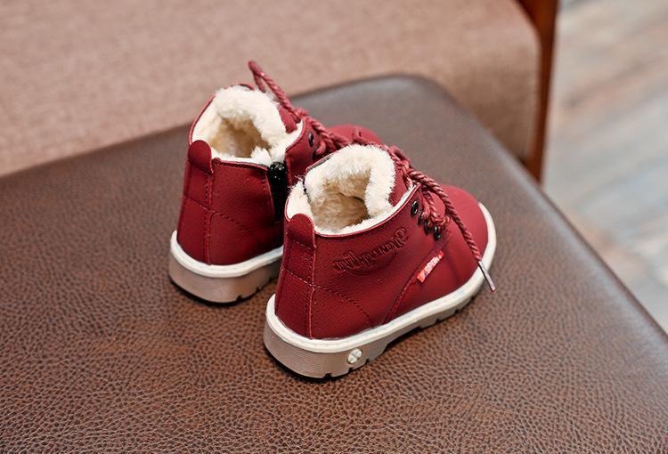 Modern Fashion Children Casual Shoes Autumn Winter Boots Boys Shoes Fashion Leather Soft AntI Slip Girls Boots