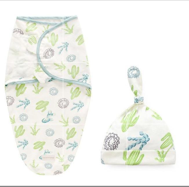 Baby Swaddle Blanket With Cap Swaddle Wrap Swaddling bag  Baby Sleeping Bag