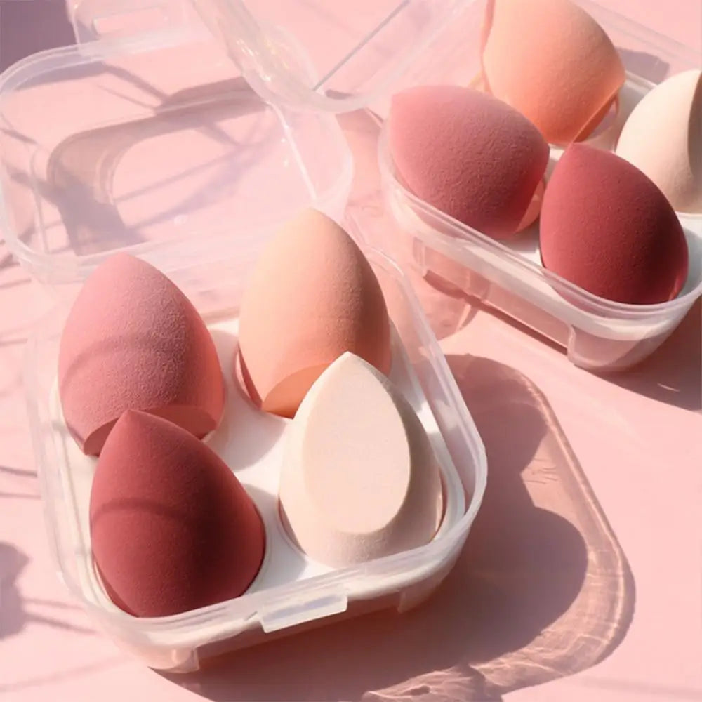 4Pcs Makeup Blender Sponge Foundation Blending Sponge Flawless Makeup Application - Women Makeup Beauty Tool - ALLURELATION - Beauty sponge, Beauty tool, Blender sponge, blending sponge, Make up, Sponge for make up, women make up - Stevvex.com