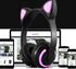 Interesting New Kids Headphones Wireless Bluetooth In Cat Ears Headphones Style With Noise Reduction Live Breathing Lights Glare and LED Lights