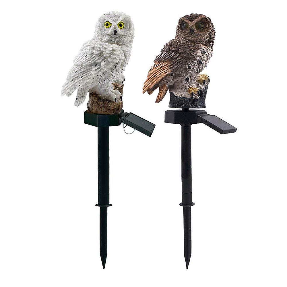 Solar LED Waterproof Premium Garden And Yard Lamp In Shape Of Owl With Stand And Solar Base Pathway Luxury Decoration