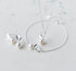 Modern Pearl 925 Stamp Silver Color Jewelry Sets Bud Leaf Pearl Necklace+Earrings+Bracelet For Women Korean Jewelry Style For Girls and  Women