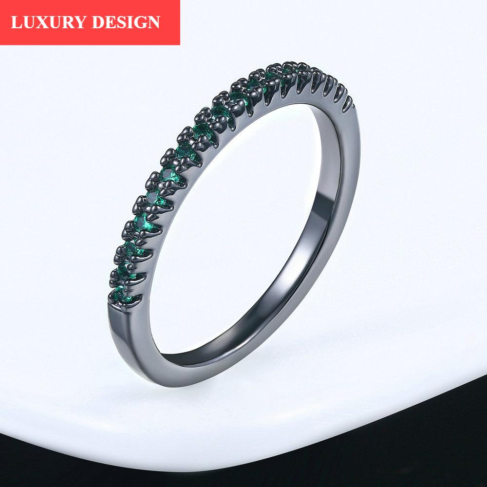 Luxury Diamond Wedding Ring For Women In Shiny Modern Classical Multicolor Mini Cubic Zirconia Rose Gold Style Color Cubic Zirconia Jewelry