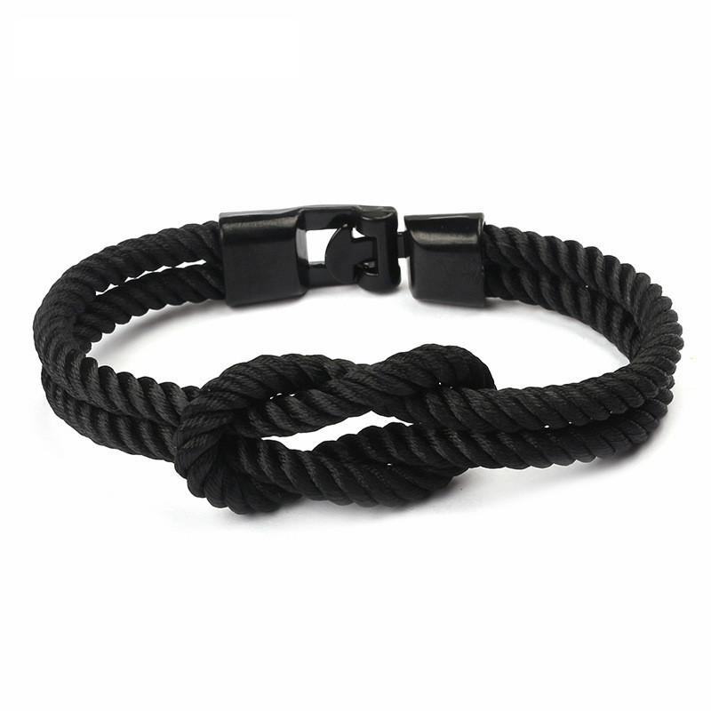 Modern Elegant Multi-Layer Concentric New Knot Braided Nylon Rope Men Anchor Amazing Bracelet Charm Couple Bracelets For Women Navy Jewelry Friendship