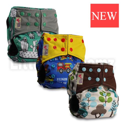 Modern Luxury Printed Washable Real Cloth Pocket Nappy,3 nappies/diapers Set For Girls and Boys Baby In Elegant Style