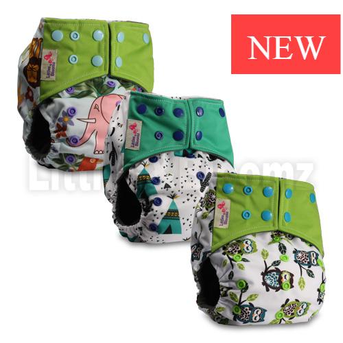 Modern Luxury Printed Washable Real Cloth Pocket Nappy,3 nappies/diapers Set For Girls and Boys Baby In Elegant Style