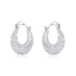 Luxury Silver Fashion Weave Hollow Moon Hoop Earring For Women